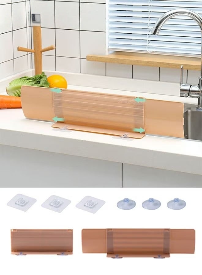 EETU Sink Splash Guard Faucet Water Splash Guard with Suction Cup Base Sink Backsplash Guard for Kitchen Bathroom and Sinks - Image 1